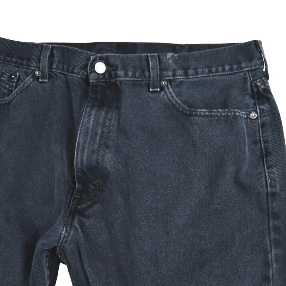 Levi's Men's 505 Size 40x32 Faded Washed Out Black Denim Jeans Grunge Rugged